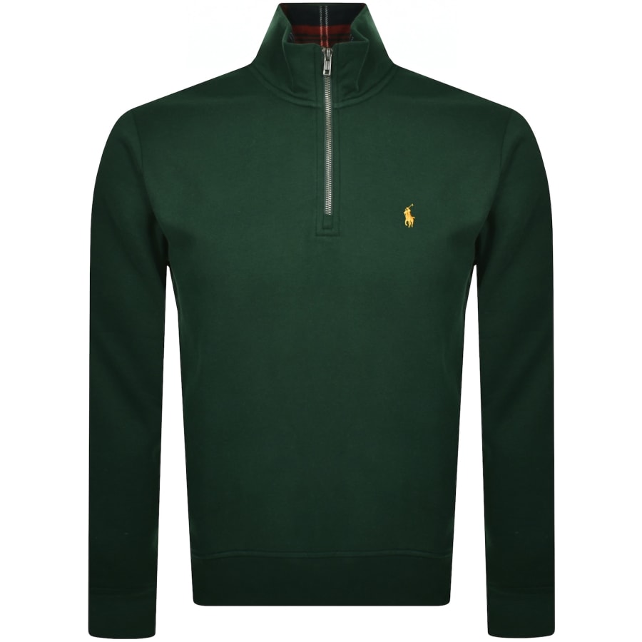 Ralph Lauren Quarter Zip Sweatshirt Green Mainline Menswear